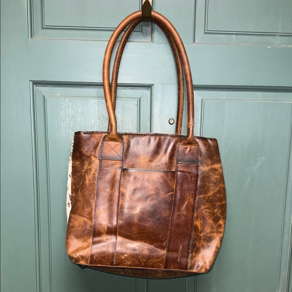 STS Ranchwear Spotted Cream and Brown Tote concealed carry - Picture 3 of 6